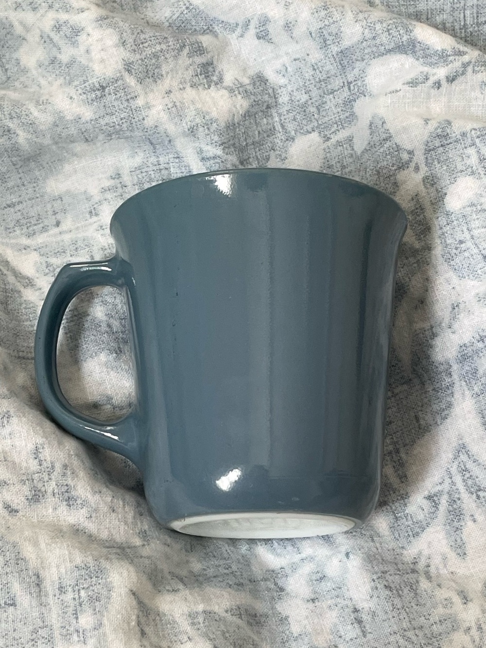 Vintage PYREX mug coffee cup blue